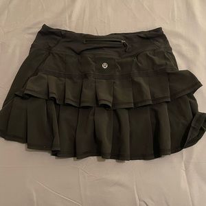 Lululemon Pace Setter Skirt Women's Size 4  Black Lined Swift Run Dance Tennis